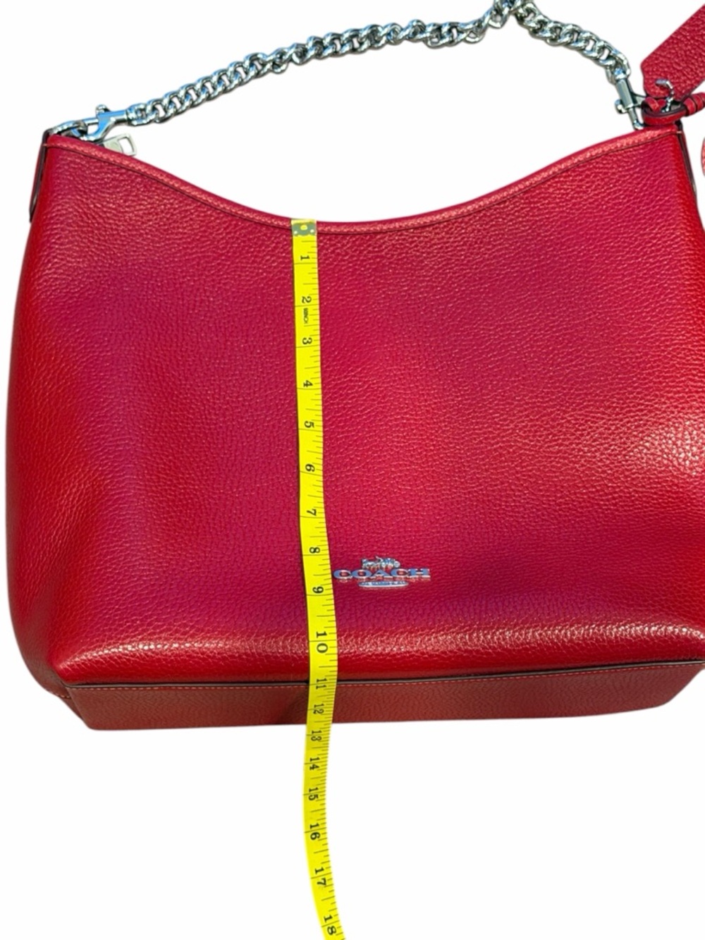Coach Laurel Shoulder Bag Dark Cardinal Red & Walnut NWOT - Picture 13 of 15